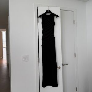 Christopher Esber Ribbed Black Dress